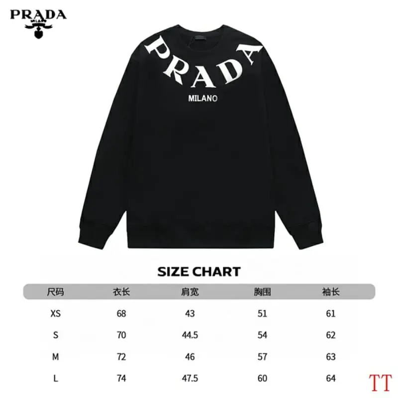 prada sweatshirt manches longues pour unisexe s_12411103